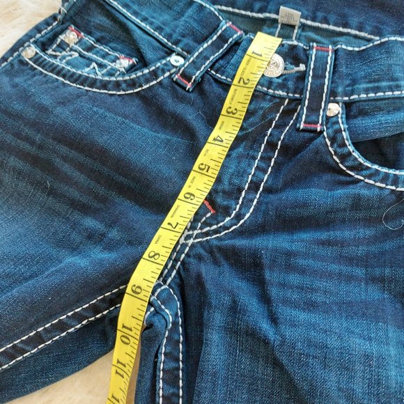 True Religion Women's Straight Leg Mid Rise Thick Stitches Denim Jeans Size: 29 - Picture 13 of 14